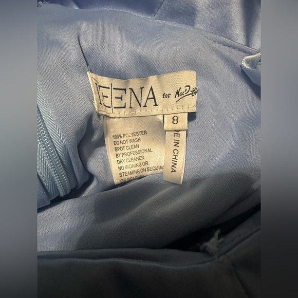IEENA For Mac Duggal One Shoulder Cocktail Dress Periwinkle Size 8 NWT - Picture 3 of 4